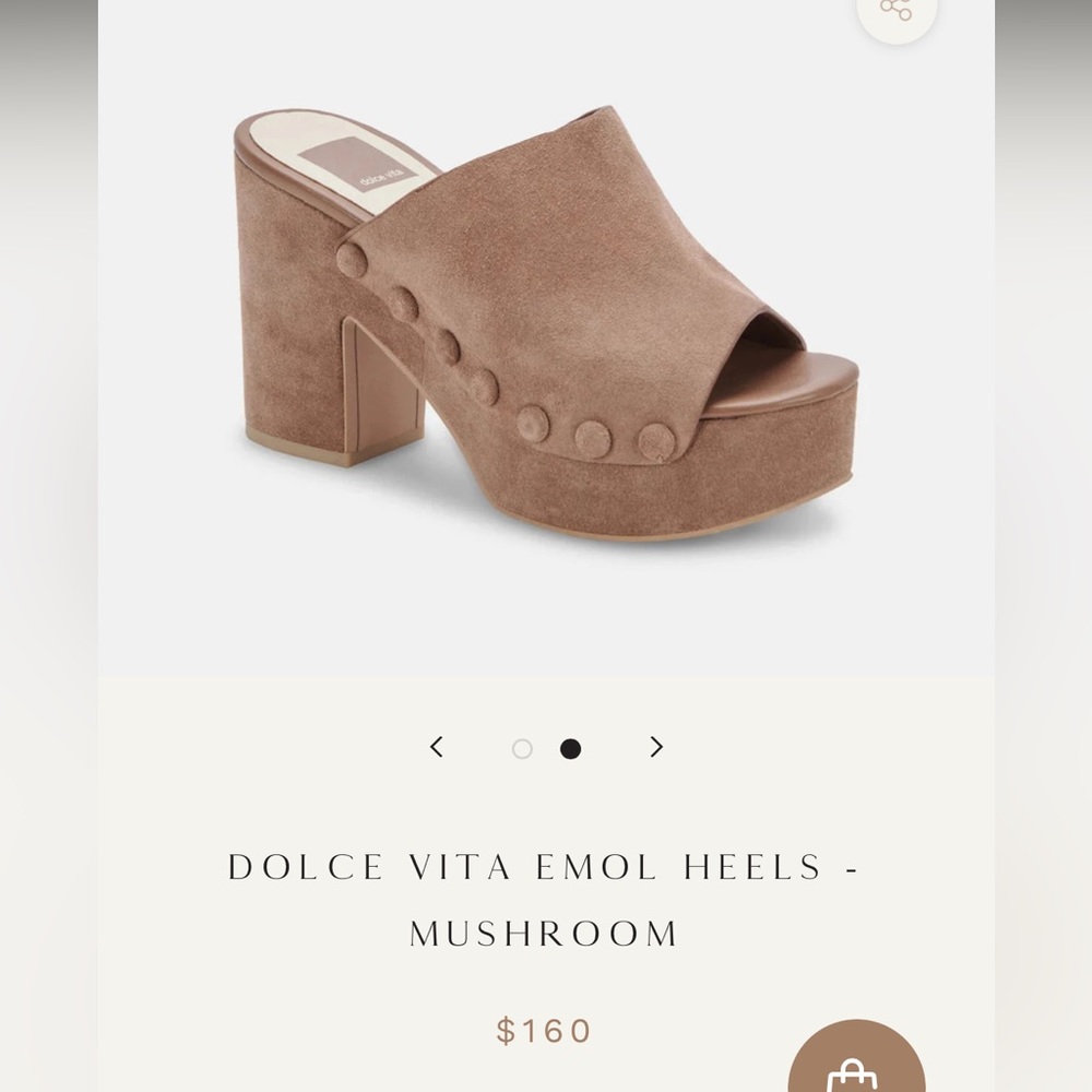 Dolce Vita Taupe Suede Platform Mule Heels